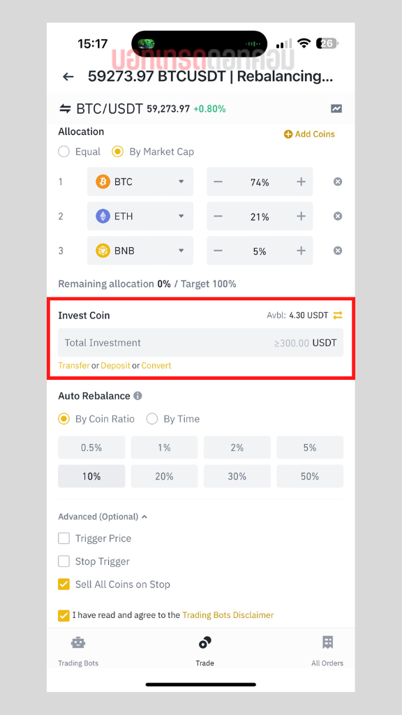 Rebalancing bot binance 9